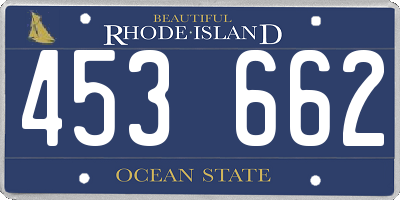 RI license plate 453662