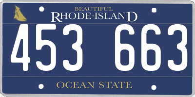 RI license plate 453663
