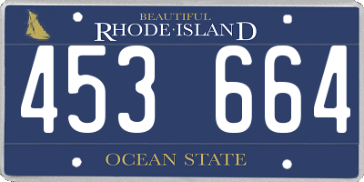 RI license plate 453664