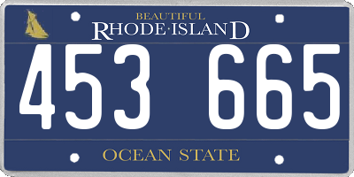RI license plate 453665