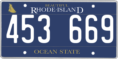 RI license plate 453669