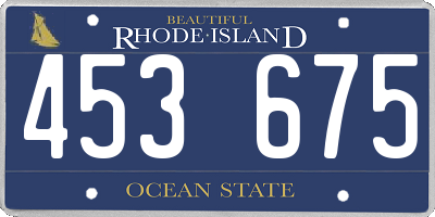 RI license plate 453675