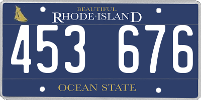 RI license plate 453676