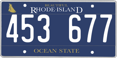 RI license plate 453677