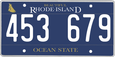 RI license plate 453679
