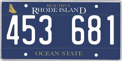 RI license plate 453681