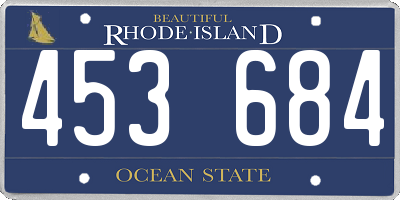 RI license plate 453684