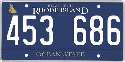 RI license plate 453686