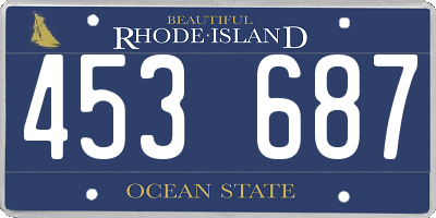 RI license plate 453687