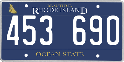 RI license plate 453690