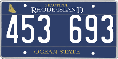 RI license plate 453693