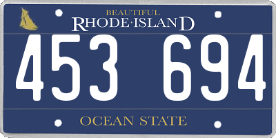 RI license plate 453694