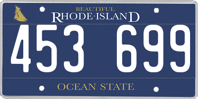 RI license plate 453699