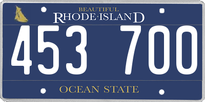 RI license plate 453700