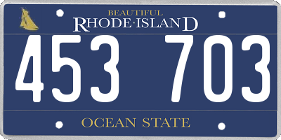 RI license plate 453703