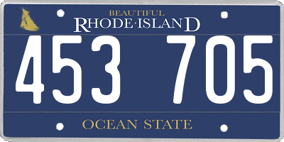 RI license plate 453705
