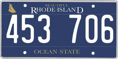 RI license plate 453706