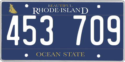 RI license plate 453709