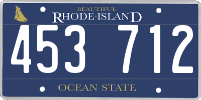 RI license plate 453712