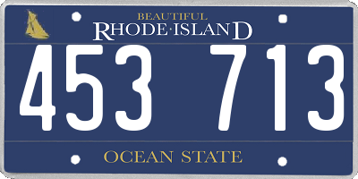 RI license plate 453713