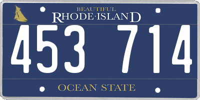 RI license plate 453714