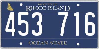 RI license plate 453716