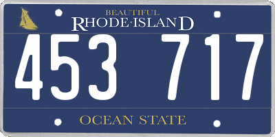 RI license plate 453717