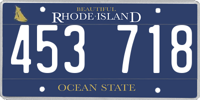 RI license plate 453718