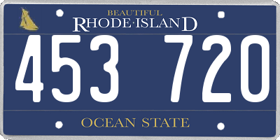 RI license plate 453720