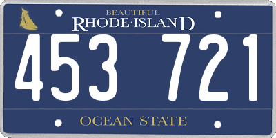 RI license plate 453721