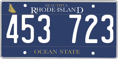 RI license plate 453723