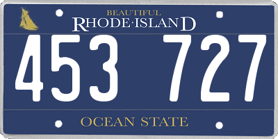 RI license plate 453727