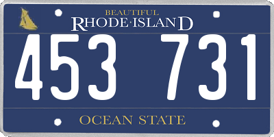 RI license plate 453731