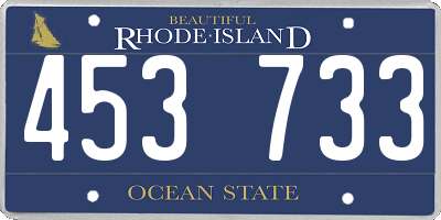 RI license plate 453733