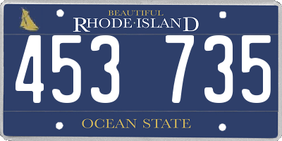 RI license plate 453735