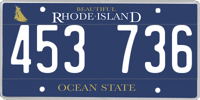 RI license plate 453736
