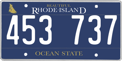 RI license plate 453737