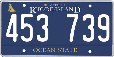 RI license plate 453739