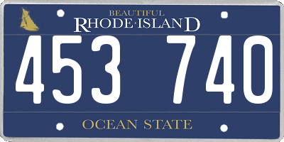 RI license plate 453740