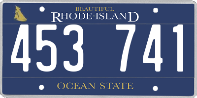 RI license plate 453741
