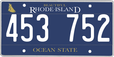 RI license plate 453752