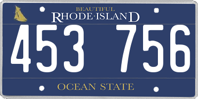 RI license plate 453756