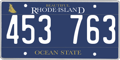 RI license plate 453763