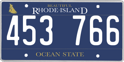 RI license plate 453766