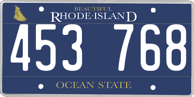RI license plate 453768