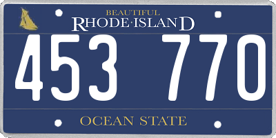 RI license plate 453770