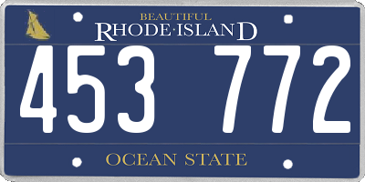 RI license plate 453772