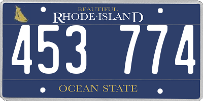 RI license plate 453774