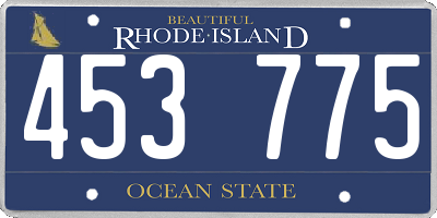 RI license plate 453775