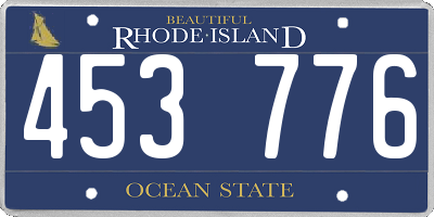 RI license plate 453776